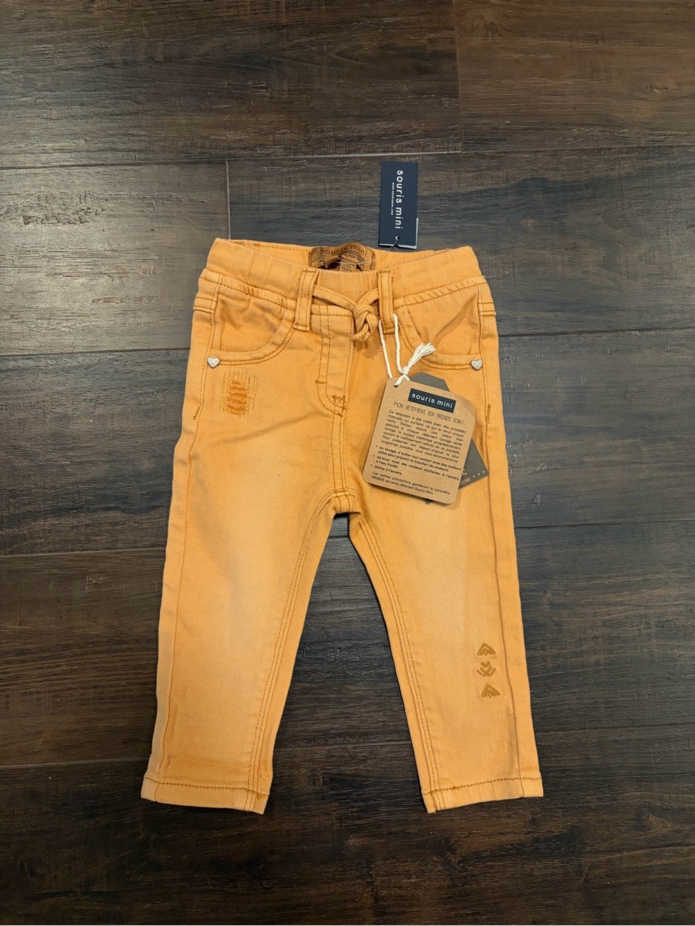 Souris Mini Pants 9 12M NWT Brown Gold Baby Bottoms Cute